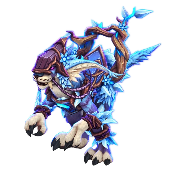 Snowfluff Dreamtalon, a Dragonflight mount in World of Warcraft.