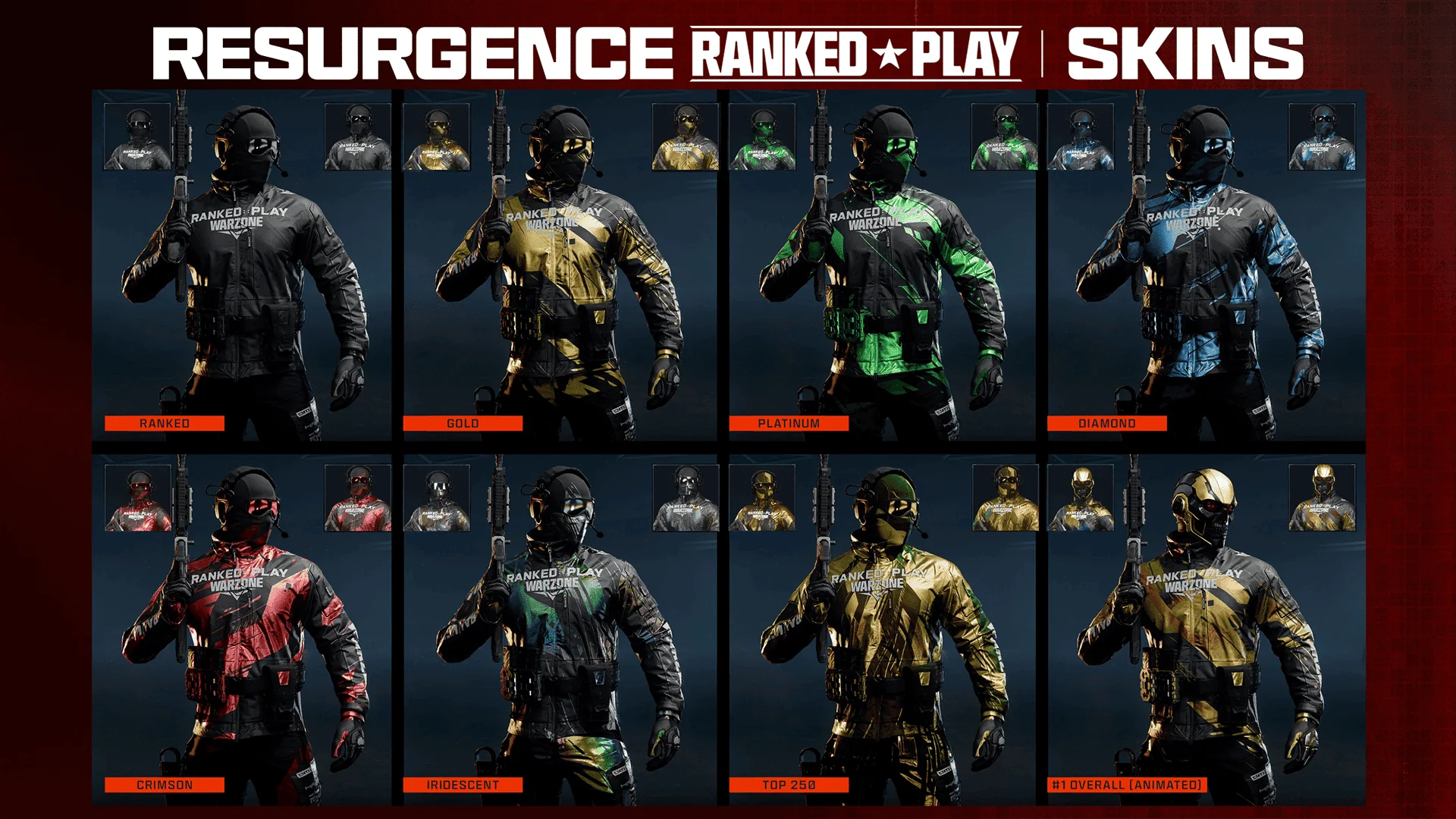 Call of Duty Black Ops 7 Warzone Rank Skins Season 2