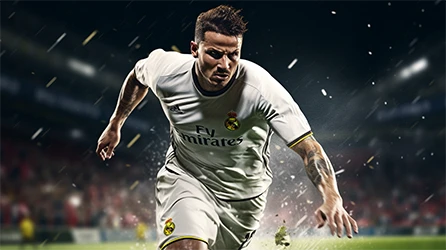 Football on a green field in FIFA 24, cover for ea sports fc 24 category