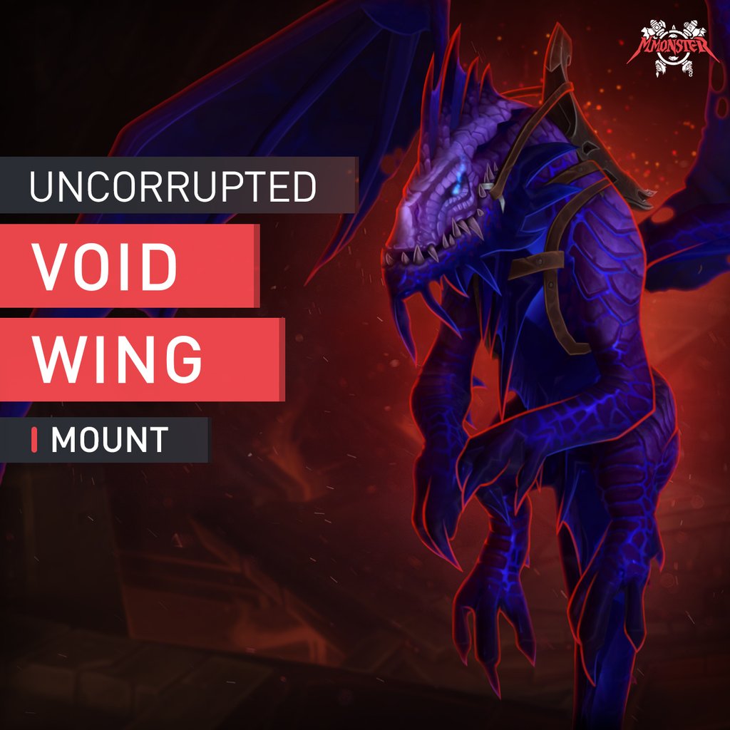 EU Uncorrupted Voidwing Mount Boost Raid Run Void Wing Loot 470 iLVL WoW 