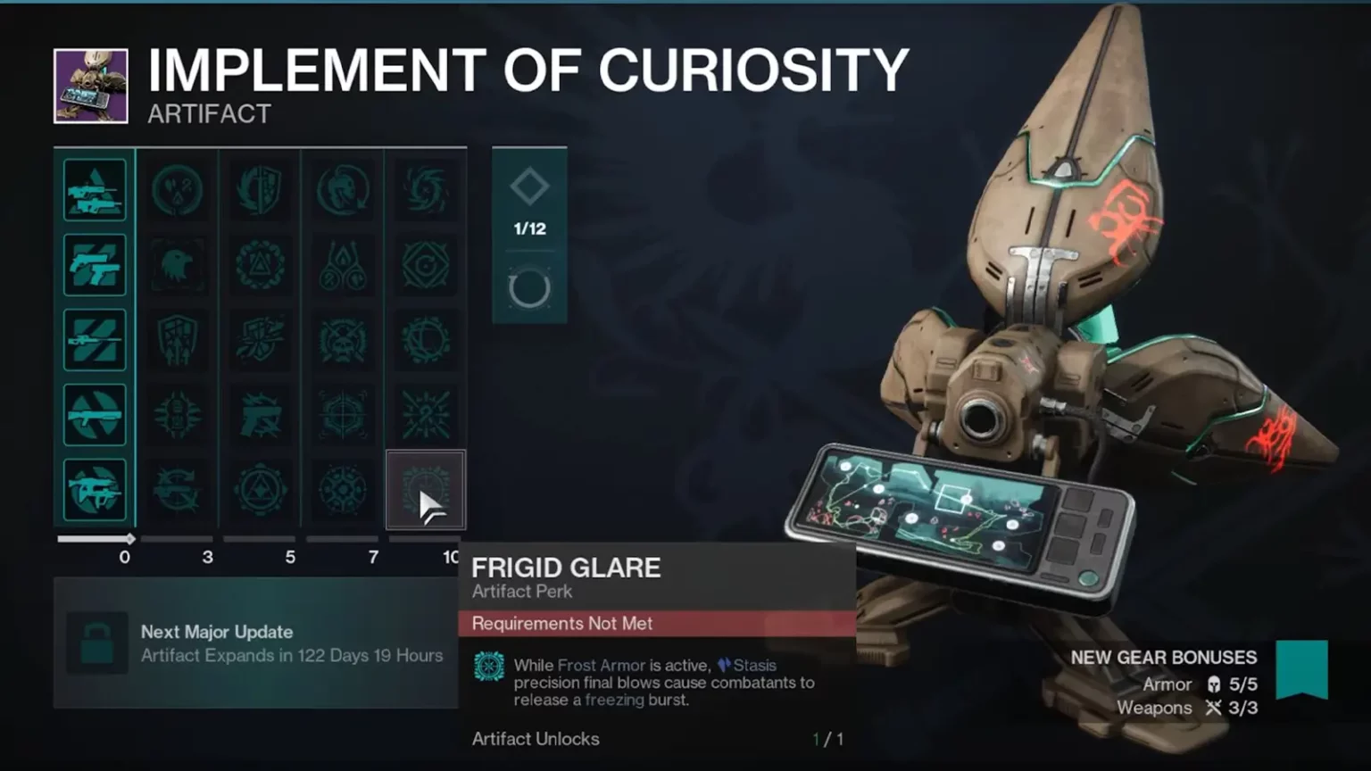 image of Destiny 2 Edge of Fate Artifact Perks