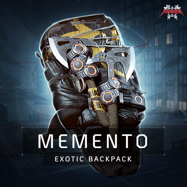 Buy Memento Exotic Backpack Farm Boost Best EU/US Division 2 Carry