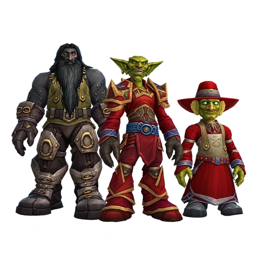 The Grim Guzzler group: Hurley Blackbreath, Ribbly Screwspigot, Plugger Spazzring