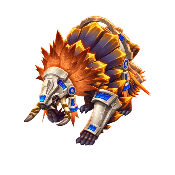 Escaped Witherbark Pango, the armoured pangolin mount from the Zul'Aman rares.