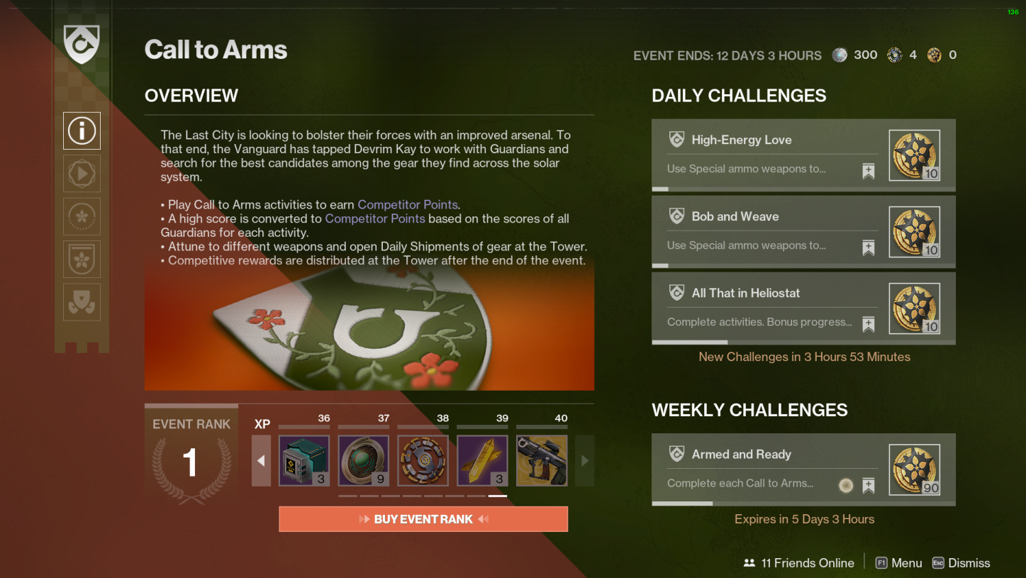 Destiny 2 Call to Arms Rank