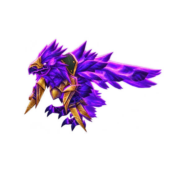 Voidtalon of the Dark Star, the violet void bird mount.