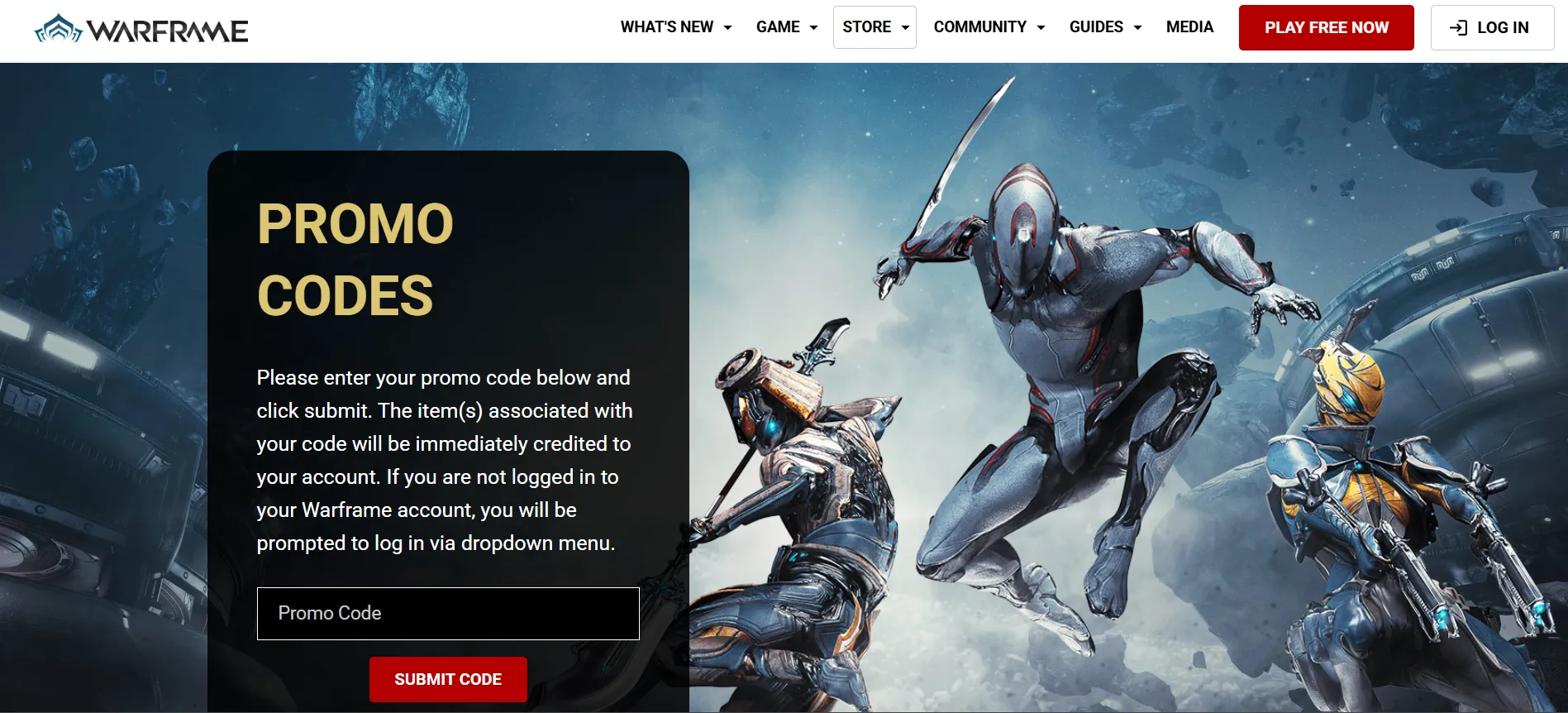 Warframe Promo Codes image of Warframe Promo Codes
