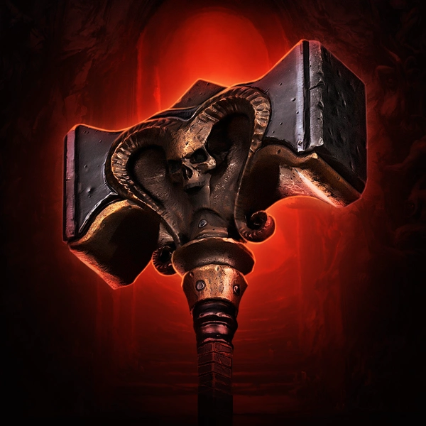 Diablo 4 Hammer that represents Unique  Items Farm boost service