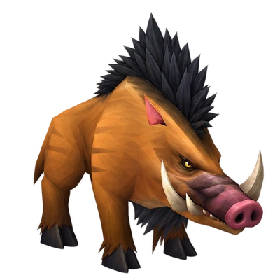 Boar in WoW Forever, the look of Porcine Entourage, Mountain Boar, Elder Mountain Boar and 2 more