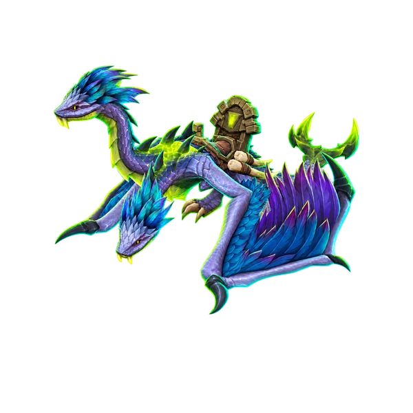 Primeval Skyfriend, the two-headed drake mount from Mythic Ula'tek.