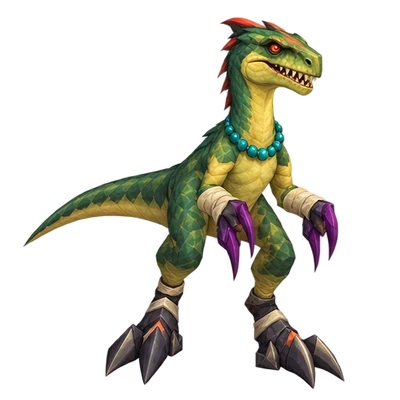 Raptor in WoW Forever, the look of Venomhide Ravasaur, Carnage
