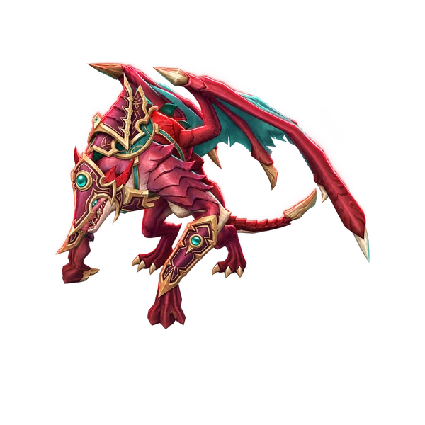 Sanguine Harrower, the flying predator mount from the Voidstorm.