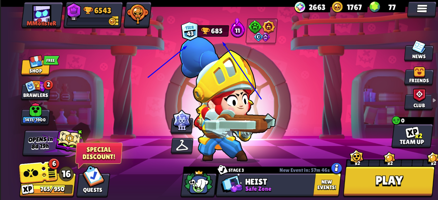 Trophies image for Brawl Stars Rank Boost service