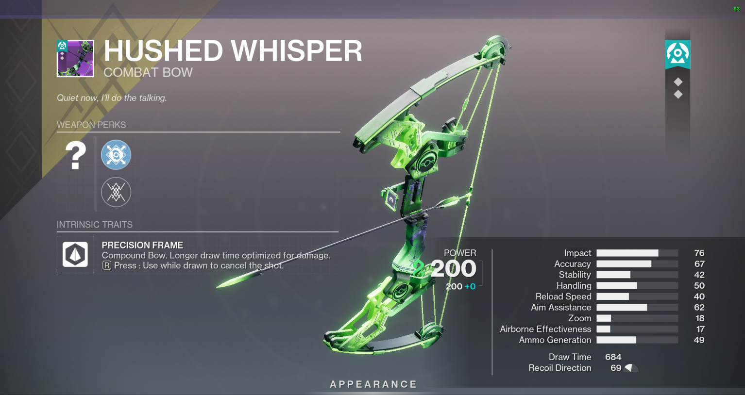 Destiny 2 Hushed Whisper