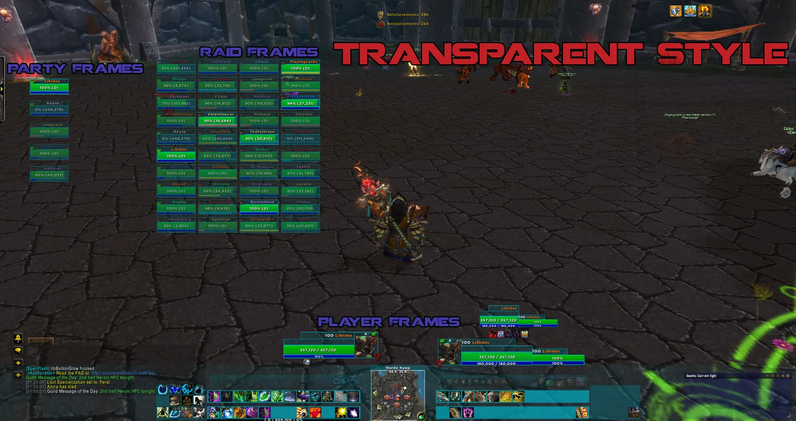 Overview of the Transparent style of SpartanUI