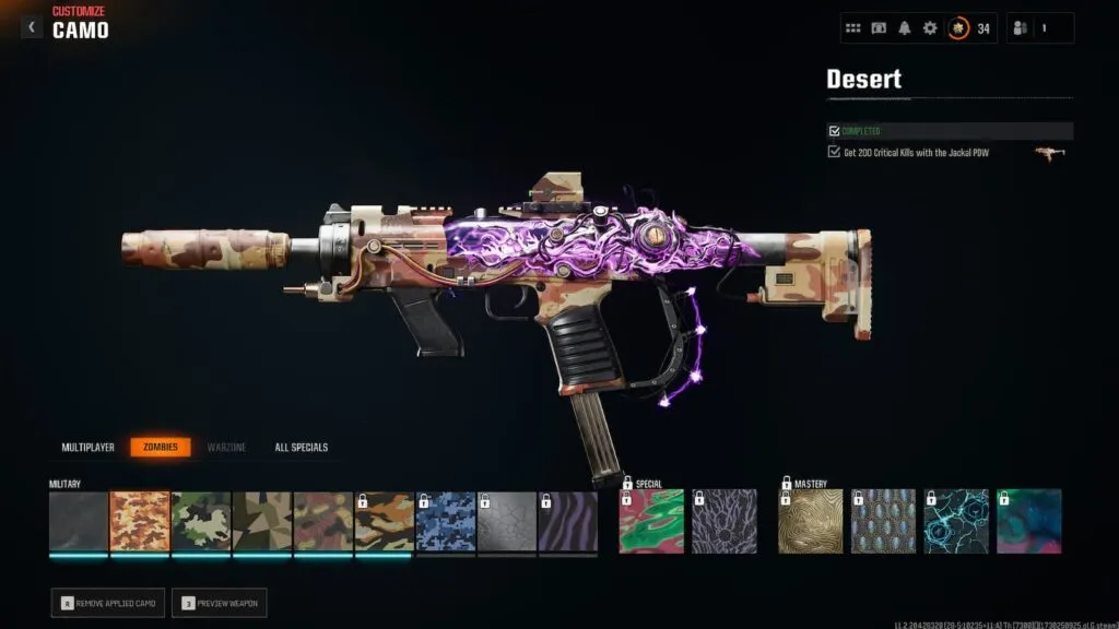 BO6 Zombies Camo Challenges image of BO6 Zombies Camo Challenges