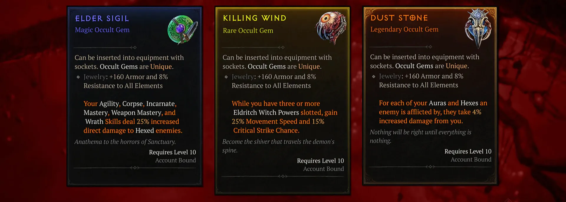 image of Occult Gems Diablo 4 Season 7