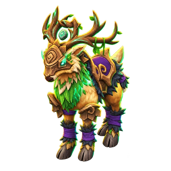 Blossoming Dreamstag, a World of Warcraft mount.
