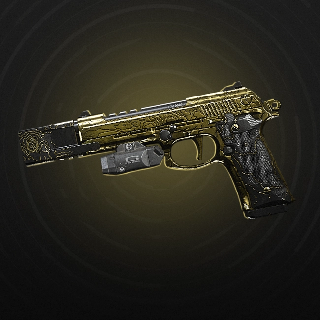 CoD MW1 Gold Camo handgun