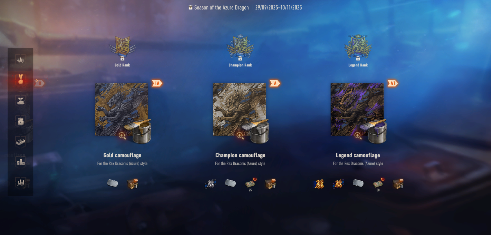 Season of the Azure Dragon Rewards
