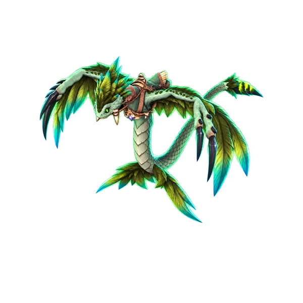 Emerald Skyfang, the feathered sky serpent mount from Pro Poison Patroller.