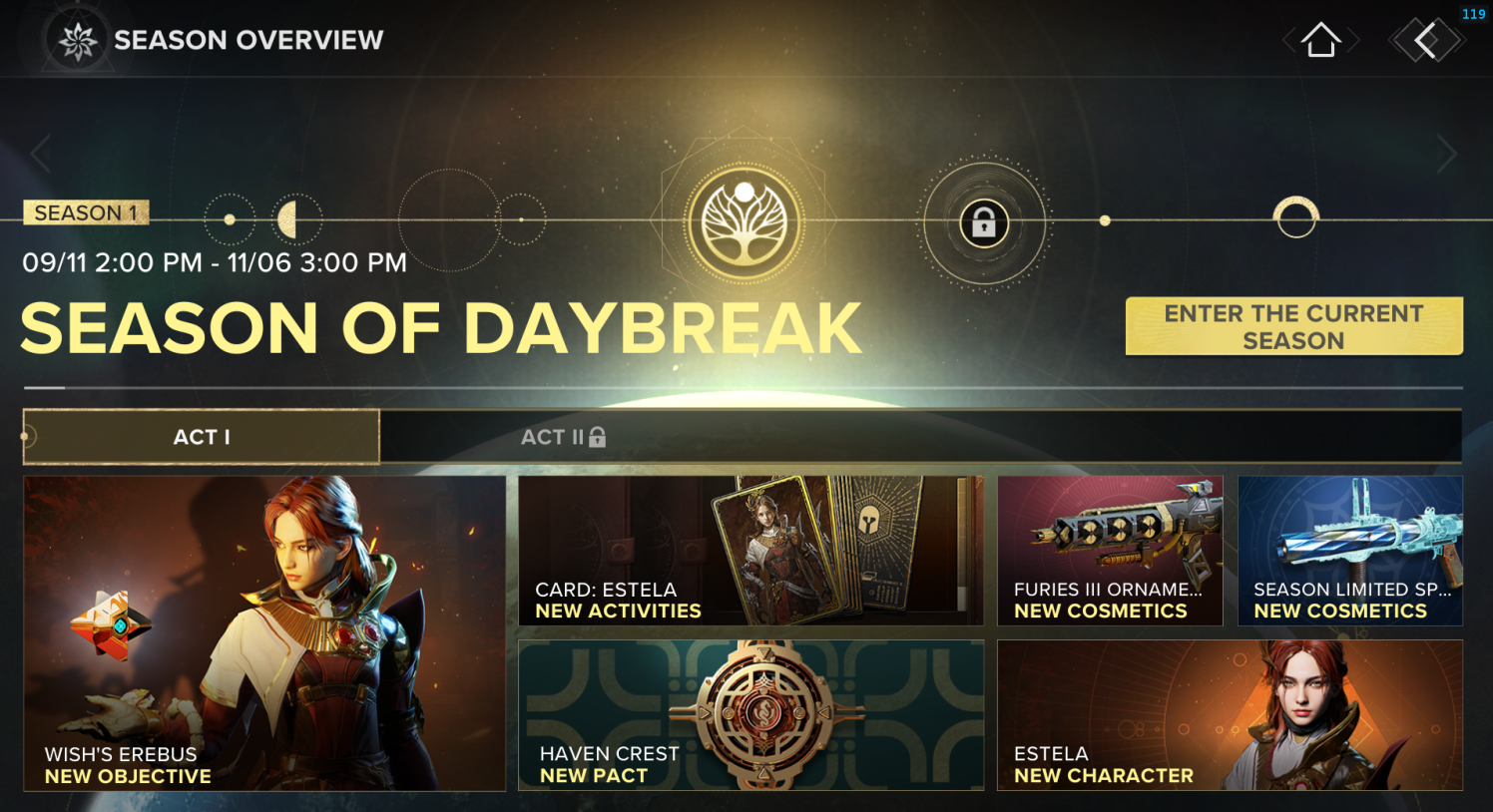 Season of Daybreak Info