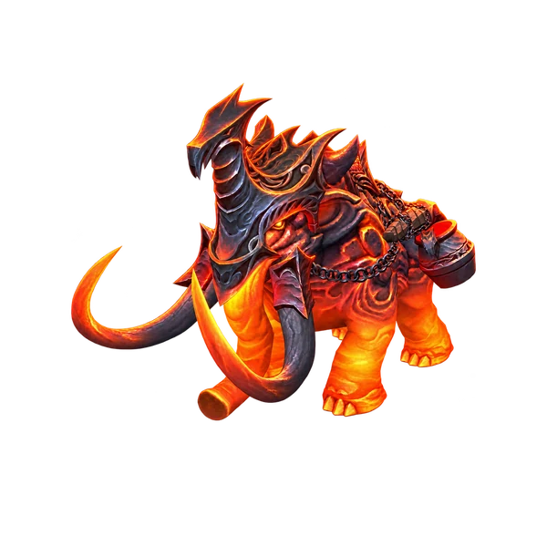 Raging Magmammoth, the mount rewarded by Glory of the Vault Raider.