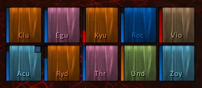 Ten Grid2 raid frames in two rows with class-colored backgrounds and health bars