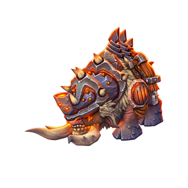 Ironhoof Destroyer, the armoured war beast mount from Mythic Blackhand in Blackrock Foundry.