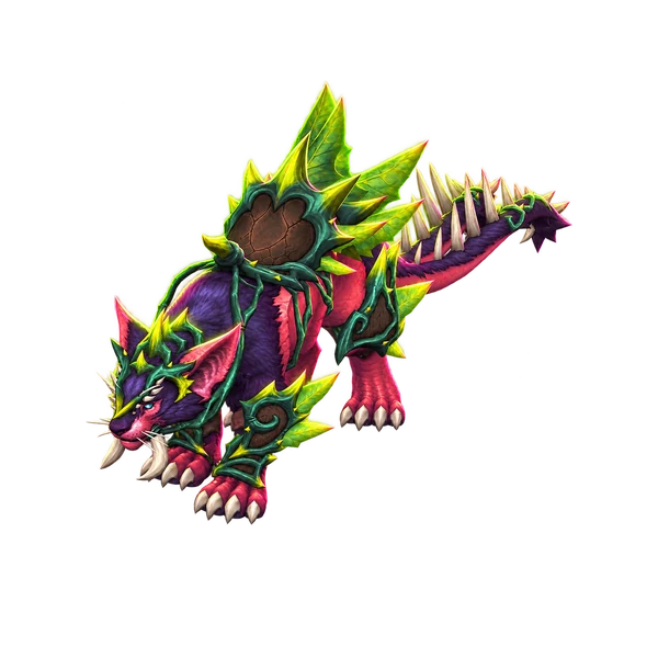 Rootstalker Grimlynx, the armoured lynx mount from Harandar.