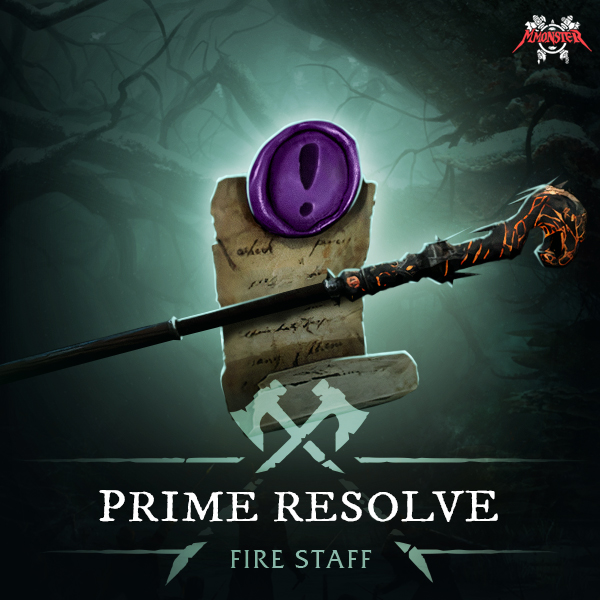 New World Prime Resolve Fire Staff T5 580 GS Quest Boost